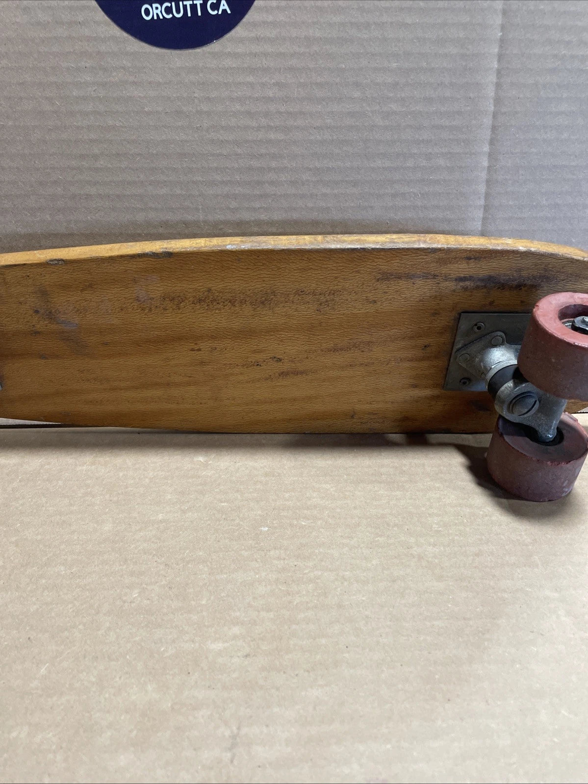 Antique Vintage 1960s Wooden Wood Early Skateboard "Surfer" Rare Vintage