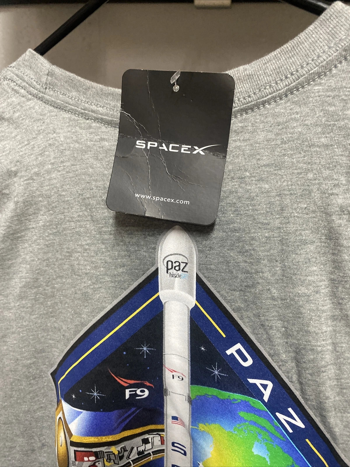 SpaceX Authentic Company Mission TShirt PAZ Falcon 9 Vandenberg NEW Elon Musk