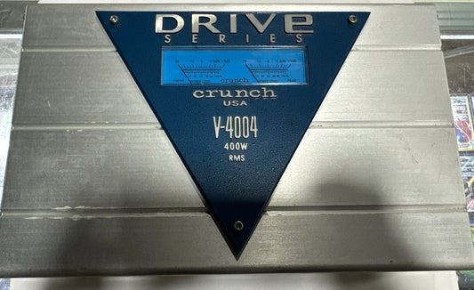 Old School Crunch USA Drive SERIES V-3004 Amplifier 300W RMS 4 channel Untested