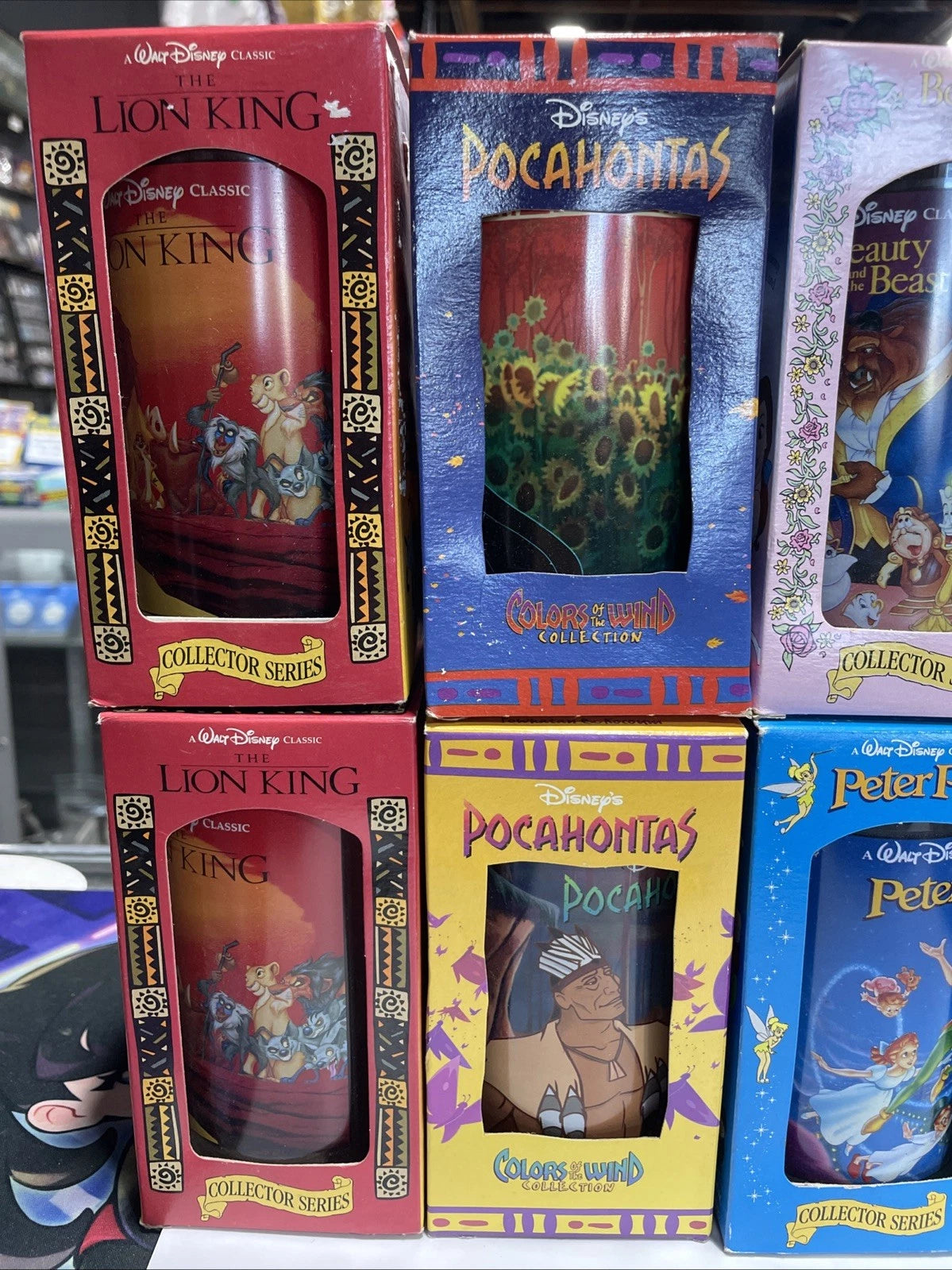 1994 Burger King Walt Disney Collector Series Drinking Cups Set of 10