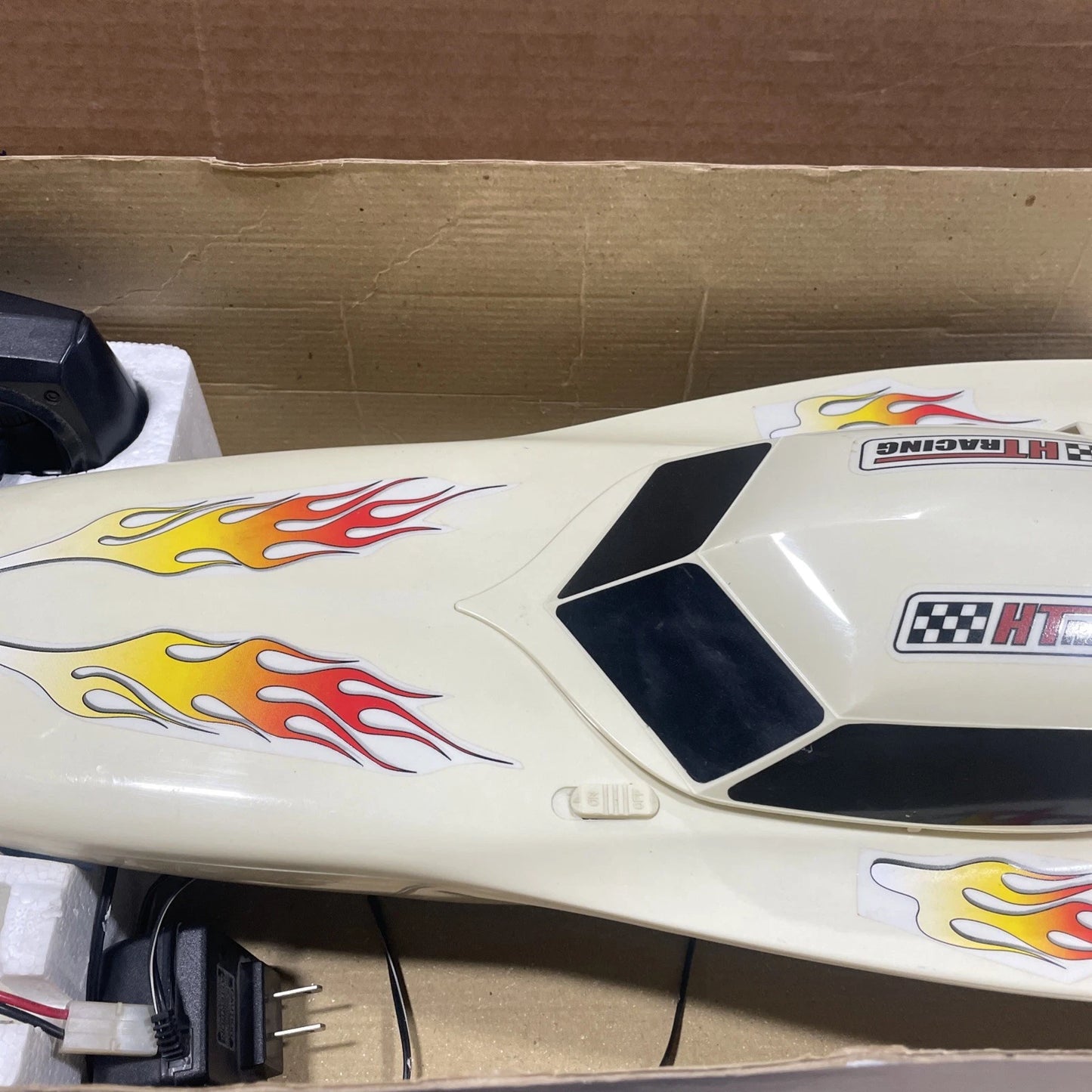 Vintage SUPER POWER WINGRUSH R/C RC Speed Boat Pre-Owned W Box