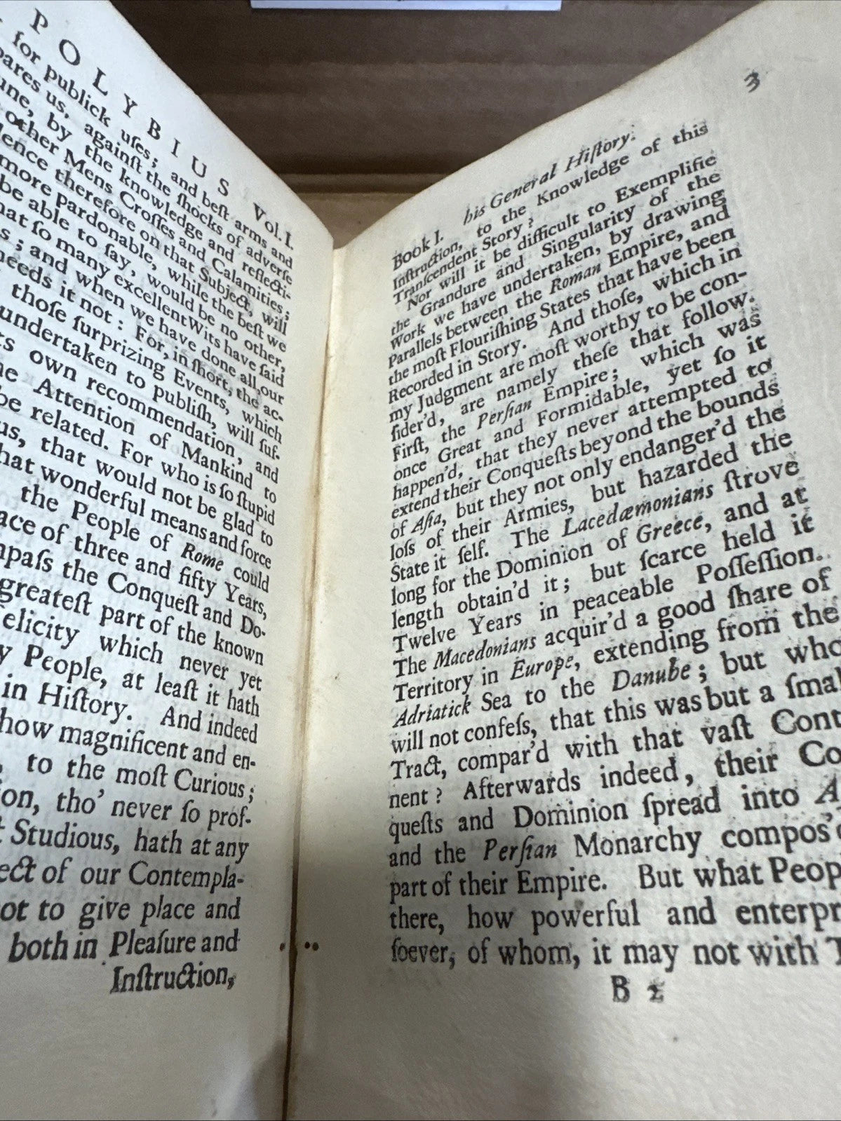 HISTORY OF POLYBIUS, Vol I - original 1693 printing of the English translation