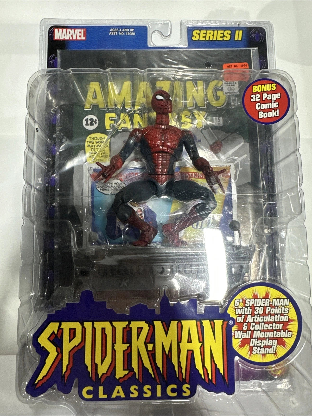ToyBiz Spider-Man Classics AMAZING FANTASY 1ST APPEARANCE Series 2 NEW MOC 6"