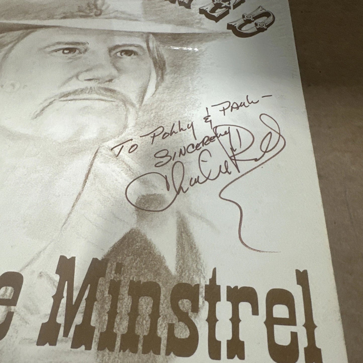 CHARLIE RED - MOTHER LODE MINSTREL - VINYL RECORD LP SIGNED