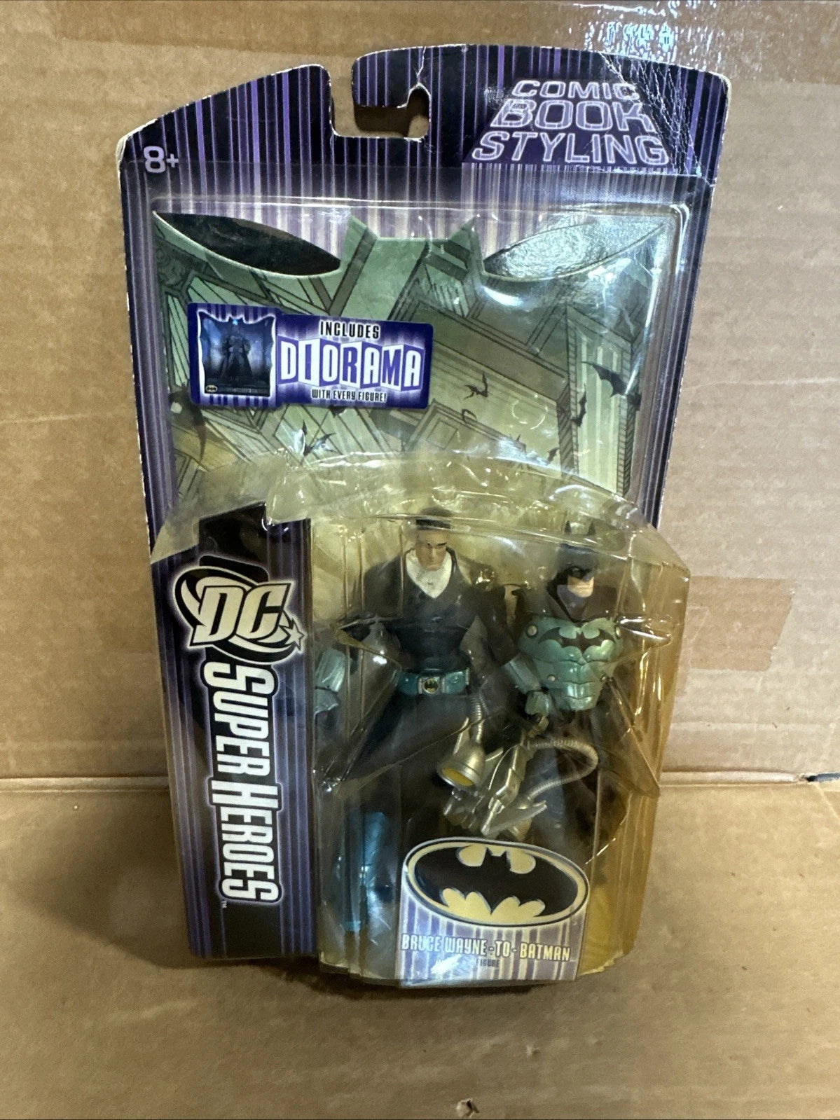 DC Super Heroes Bruce Wayne to Batman Comic Book Diorama Sculpt Yellowed