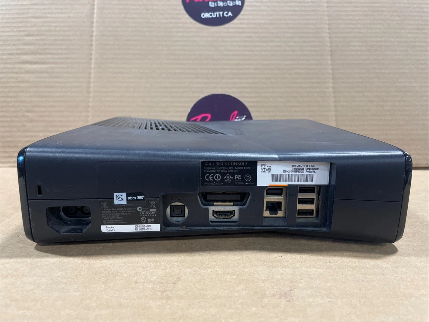 Microsoft Xbox 360 S Console Black 1439 Parts/Repair Lot 1