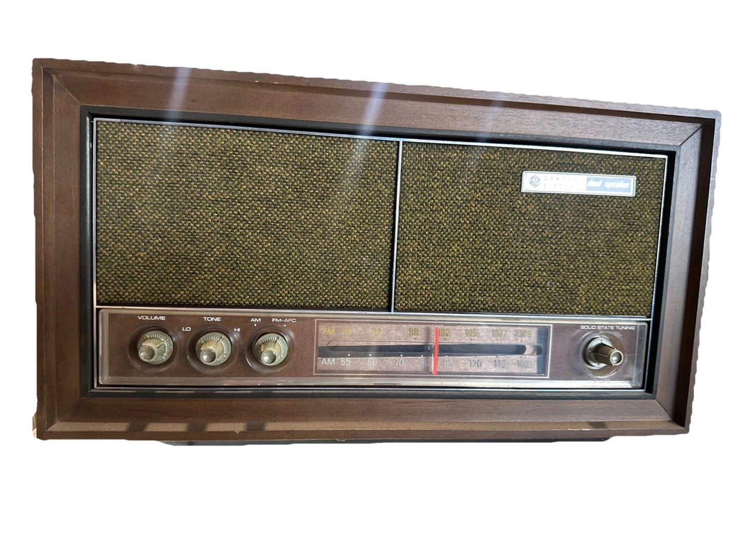 Vintage General Electric (GE) Dual Speaker AM/FM Tube Radio T1243a as is parts