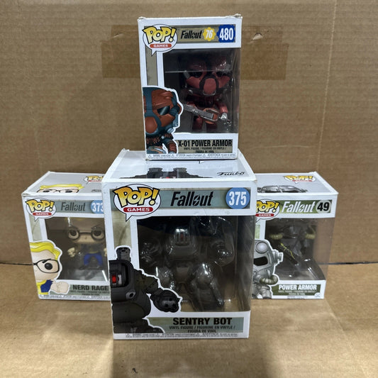 Funko Pop! Fallout (Lot of 4 figures) #373, 375, 49, & 480