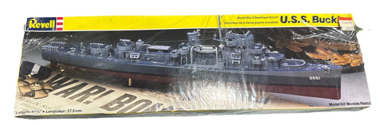 Revell 5024 USS Buckley DE-51 WWII Destroyer Escort Model Vintage 1987 SEALED