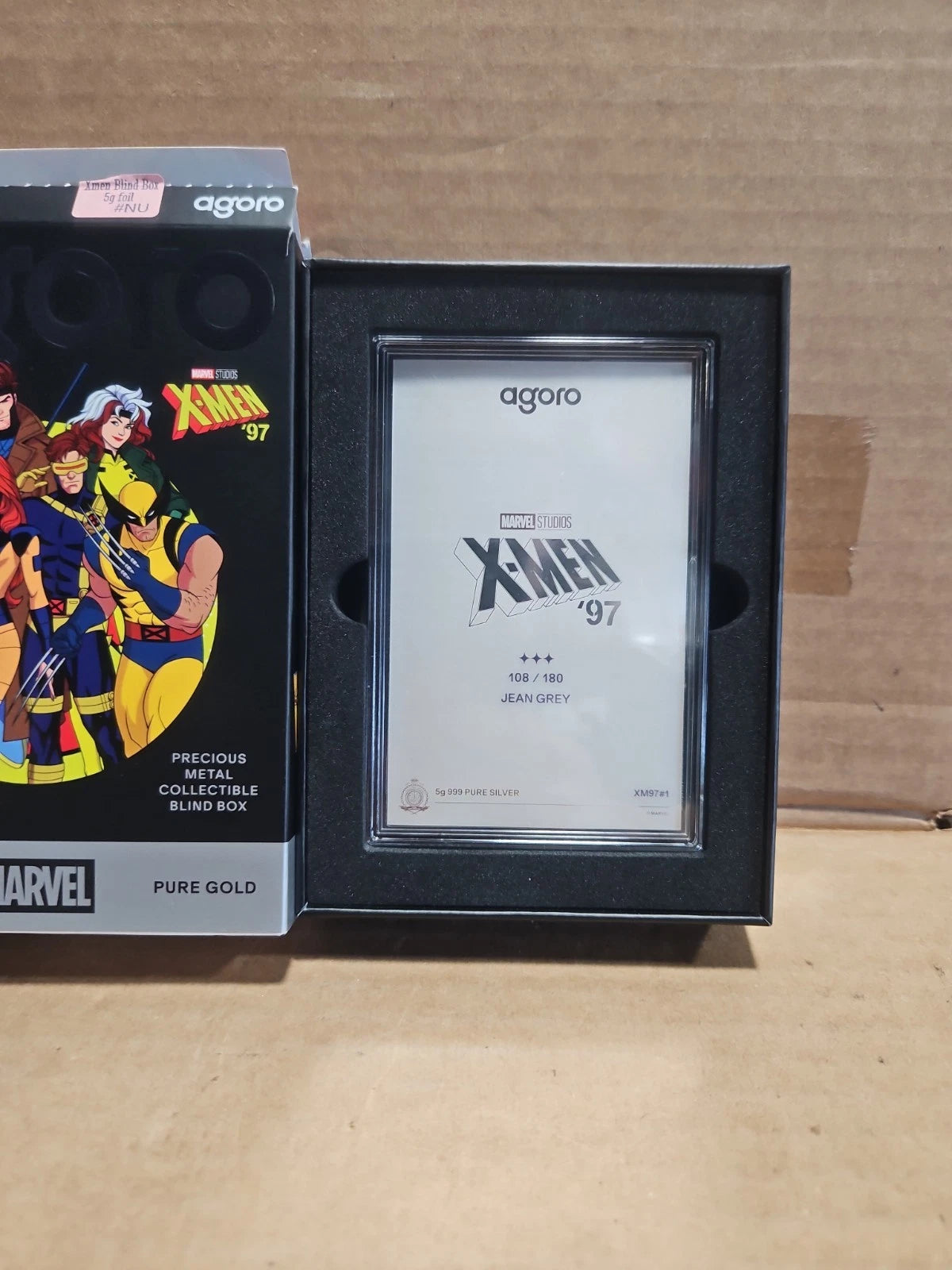Agoro Xmen Marvel's Studios Fine Silver Jean Gray Card 97 108/180 Open Box