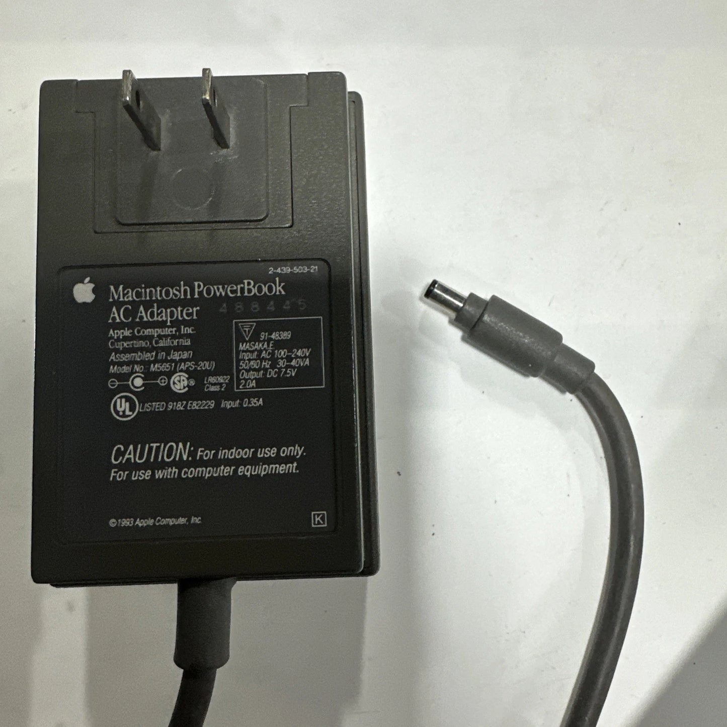 VINTAGE Apple Macintosh PowerBook 180 Laptop w/Charger Turns On