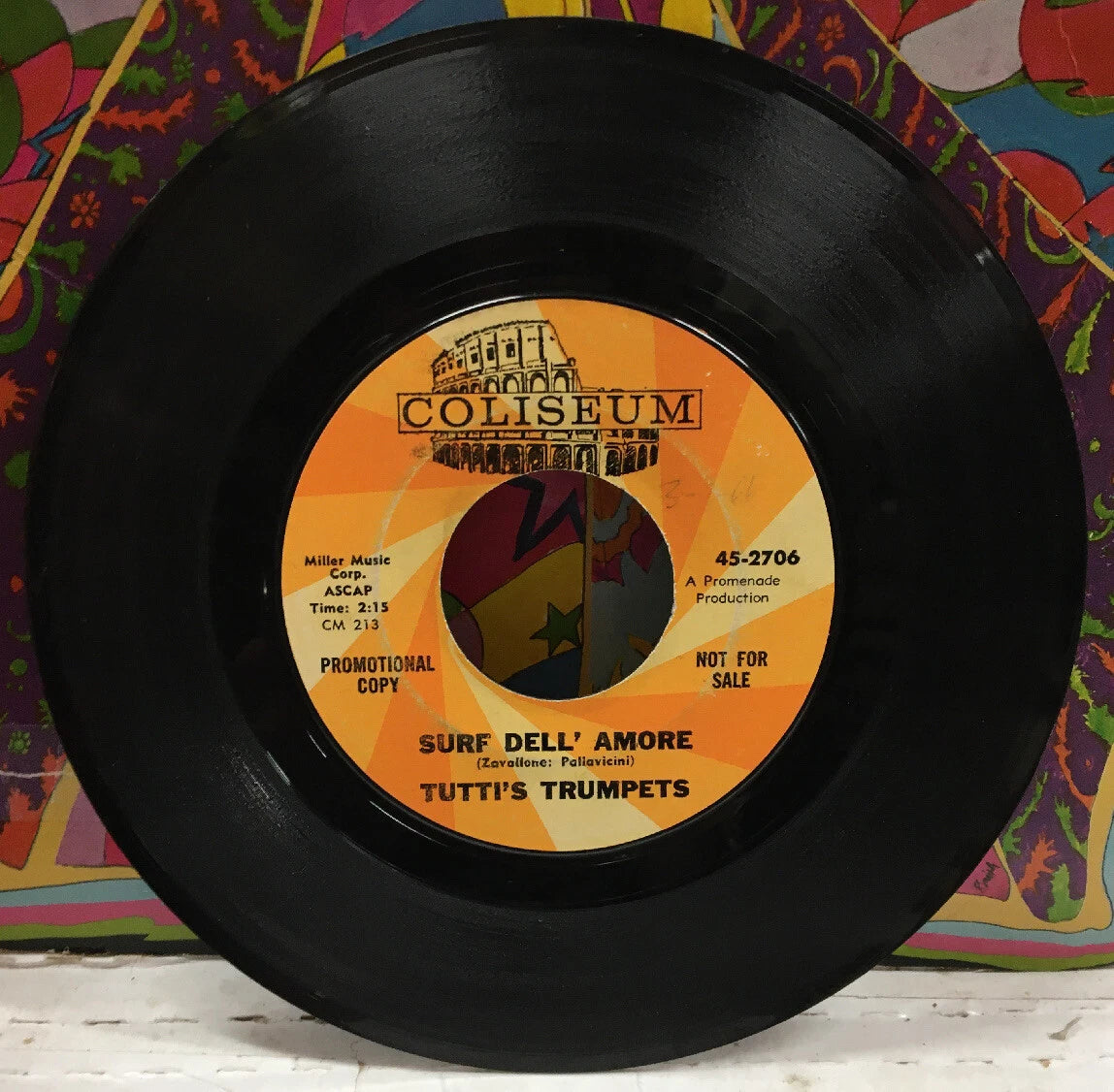 Tutti’s Trumpets Surf Dell’ Amore/Tutti’s Trombones Promo 7” Single 45-2706