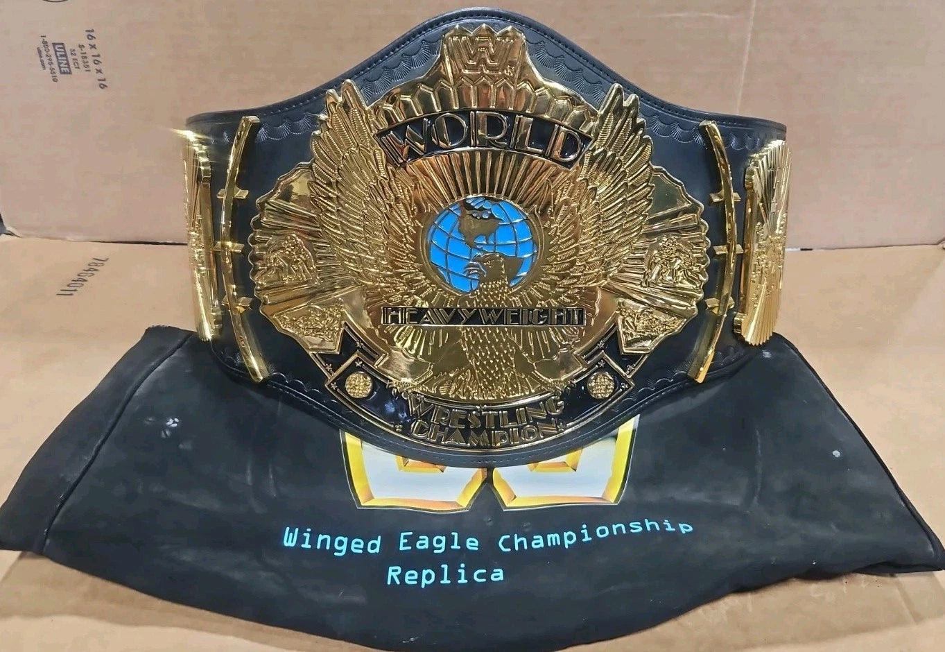 WWE Shop Winged Eagle Championship Dual Plated Replica Belt Authentic With Bag
