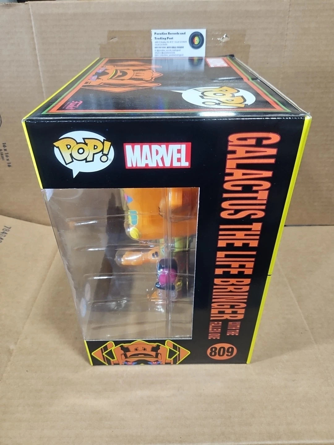 Funko Pop! Jumbo Black Light GALACTUS the Lifebringer with The Fallen One #809
