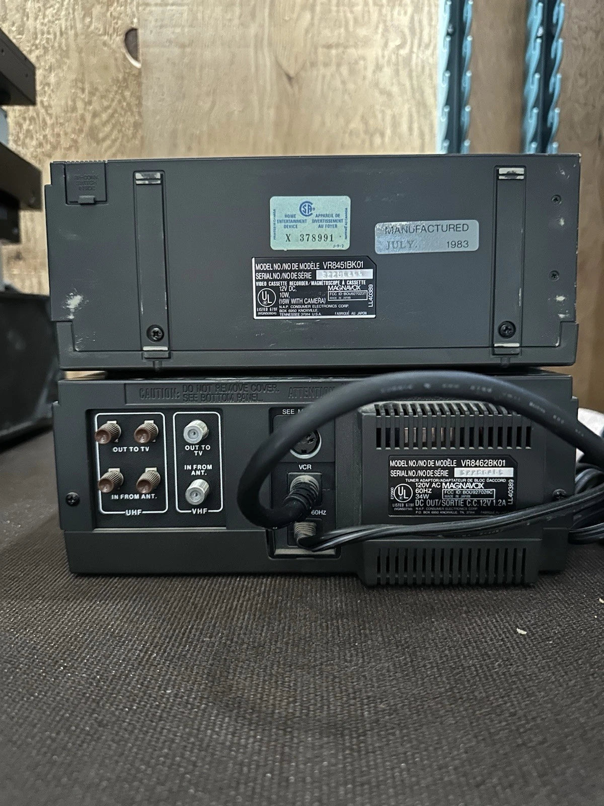 Magnavox NewviconVideo Camera VR8451bk01 & Portable Unit VR846BK01