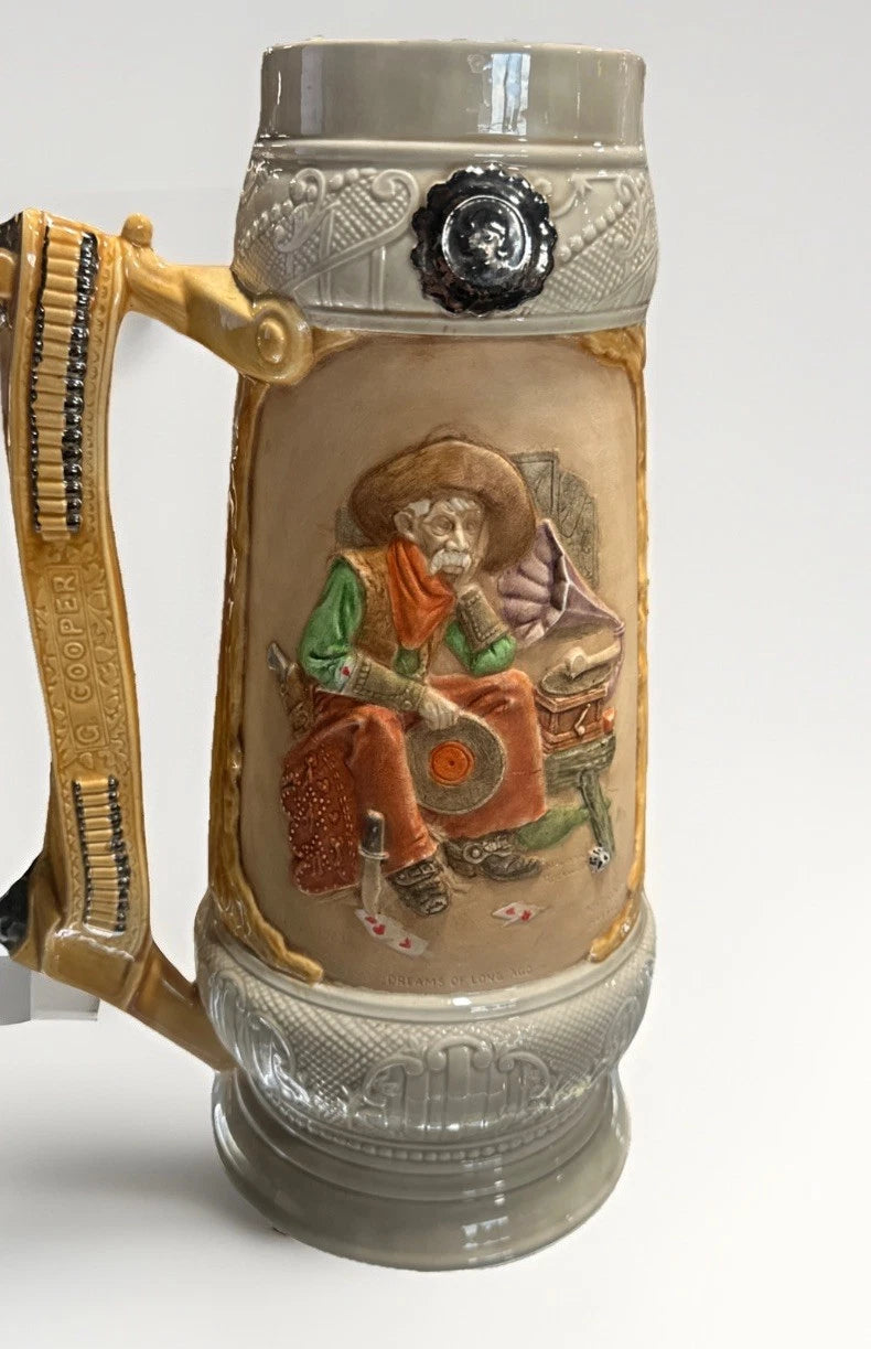 Vintage Stein Vintage Norman Rockwell Dreams of Long Ago Gary Cooper Design