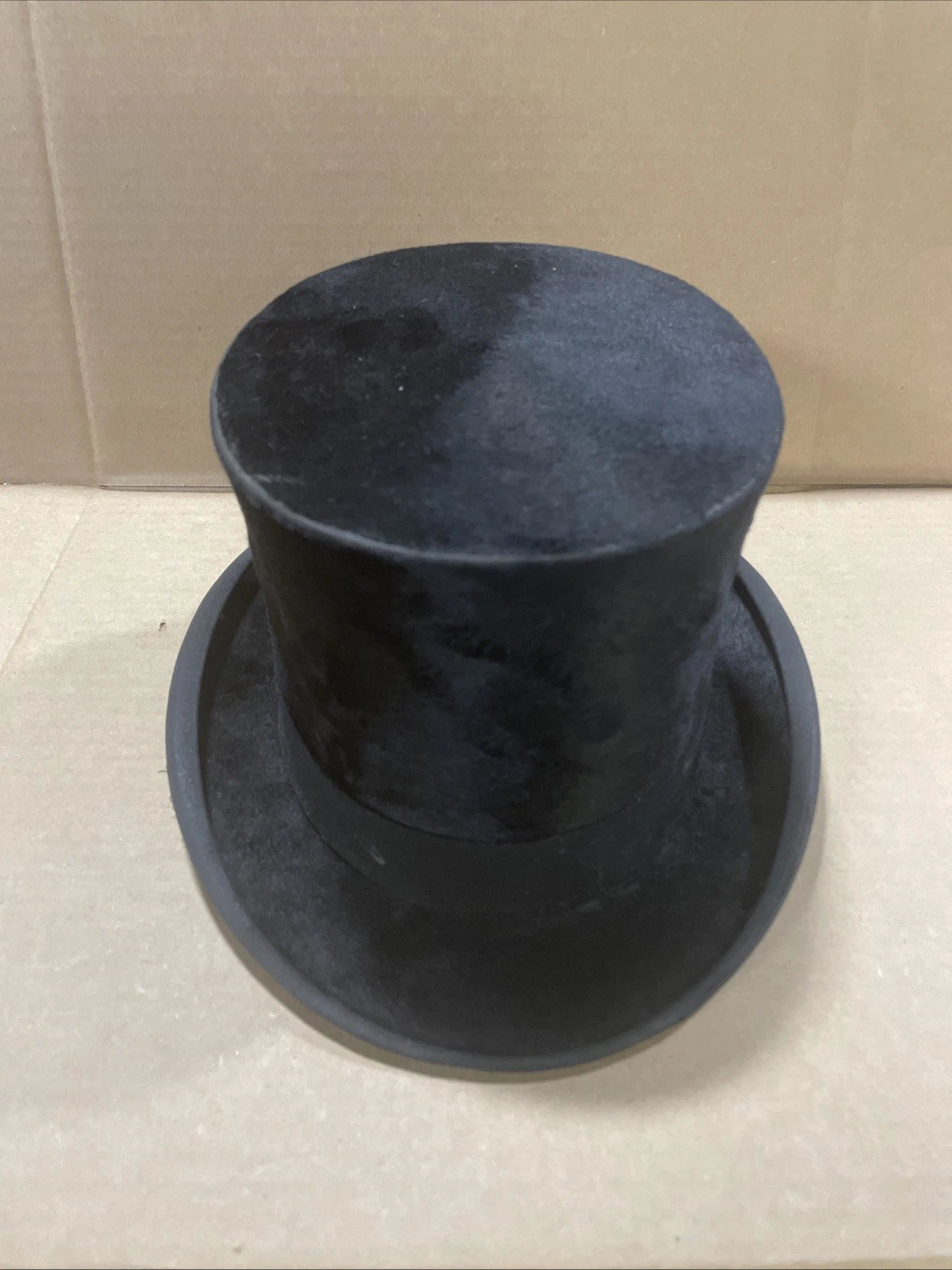Vintage Beaver Fur Top Hat Black MENS Lincoln Bennett