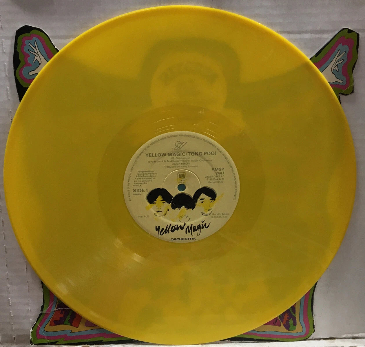 Yellow Magic Orchestra Yellow Magic (Tong Poo) UK 12” Single AMSP7447 Yellow