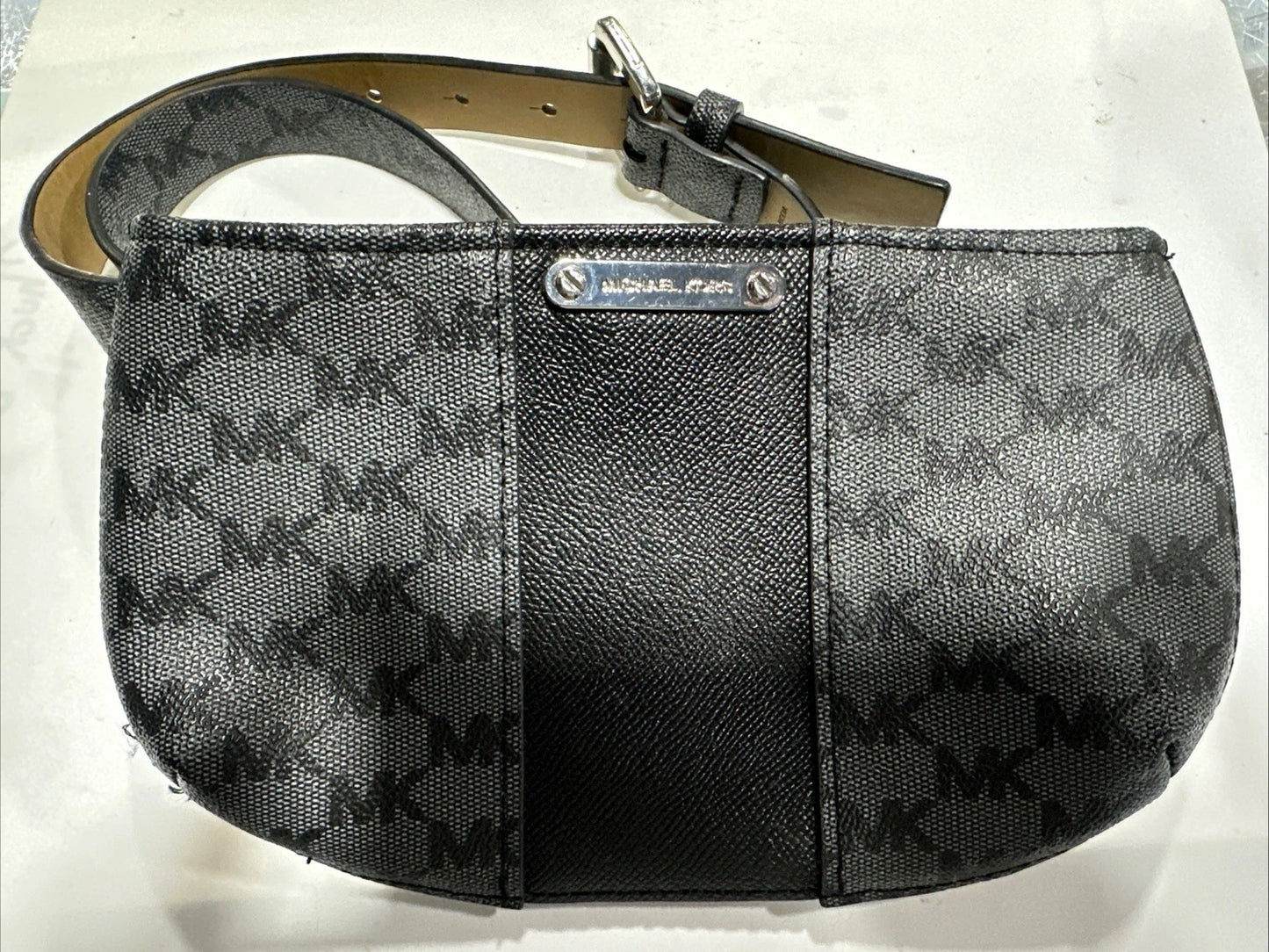 Michael Kors Adjustable Belt, Waist Bag, Fanny Pack MK Logo Black Color
