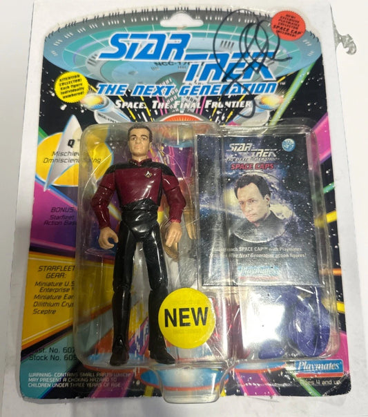 John de Lancie Star Trek Signed Figure Certified Autograph Next Generation