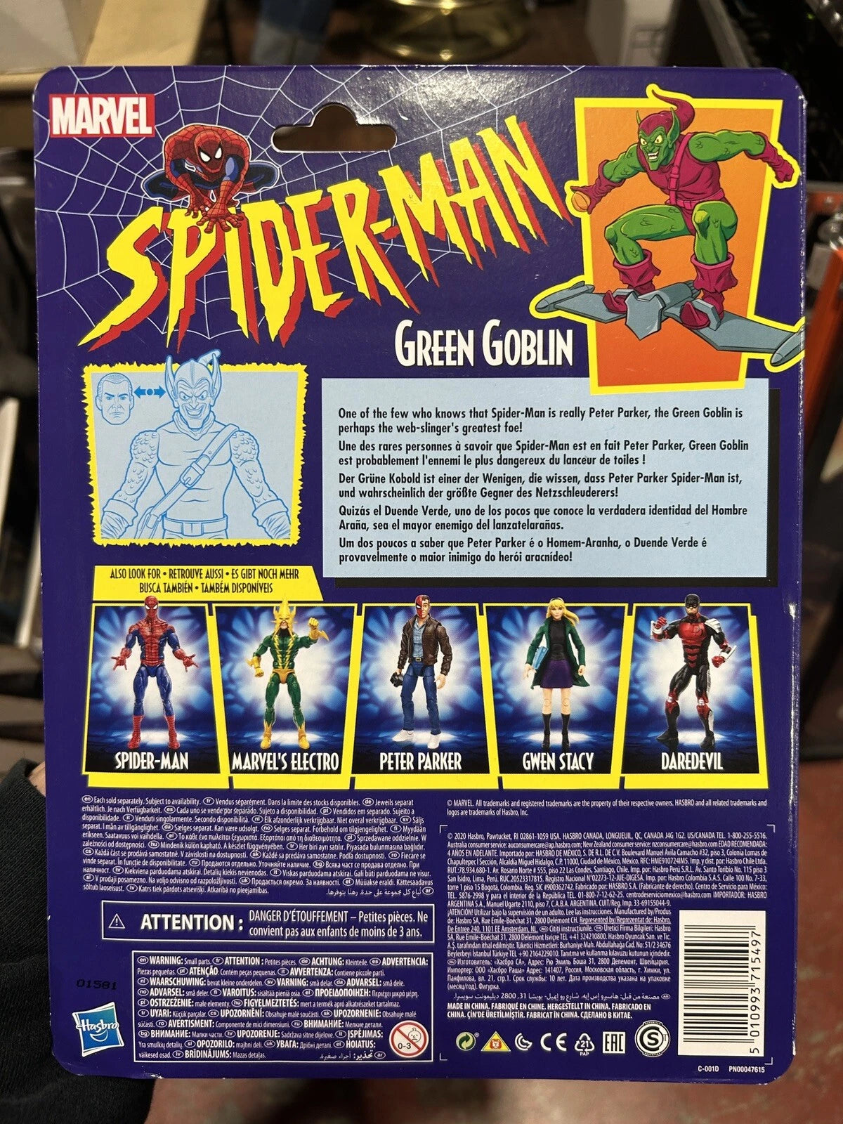 Spider-Man Retro Marvel Legends Green Goblin 6" Action Figure NEW