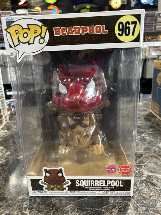 Funko Pop! Vinyl Jumbo 10 in: Marvel - SQUIRRELPOOL (Flocked) - GameStop ) #967