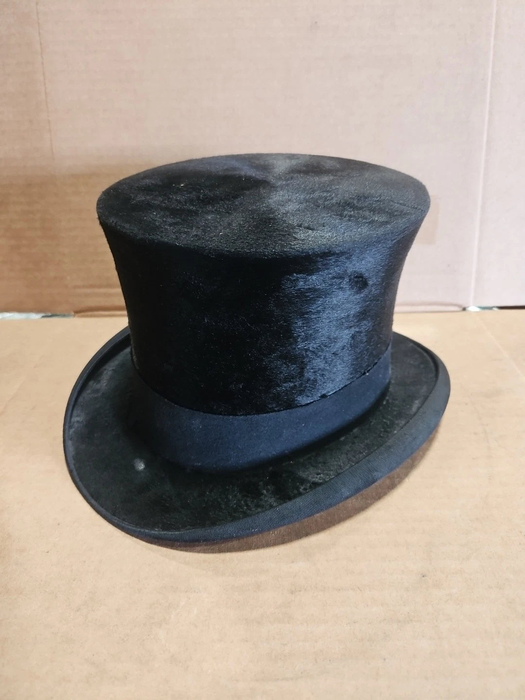 Vintage Beaver Chase And Company Hatters Top Hat Black With Case Rare