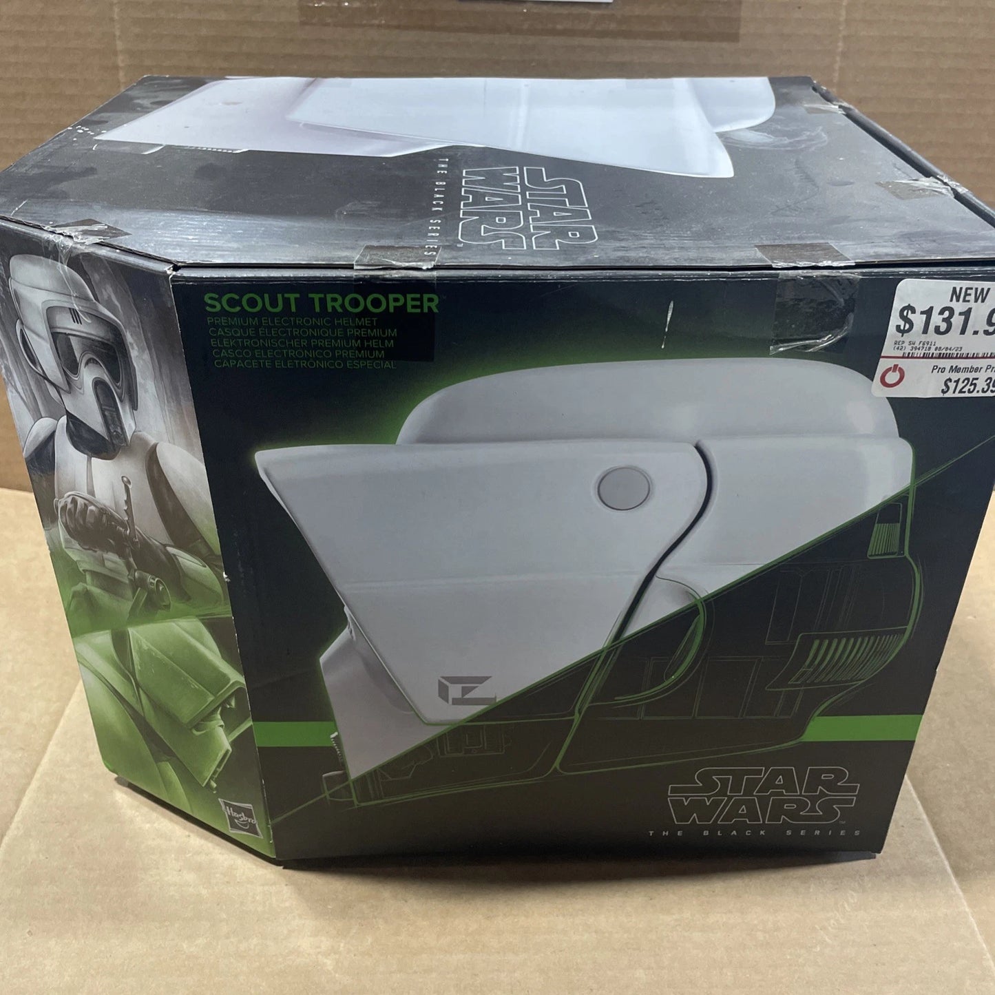 Star Wars The Black Series BIKER SCOUT Trooper Premium Helmet Open Box