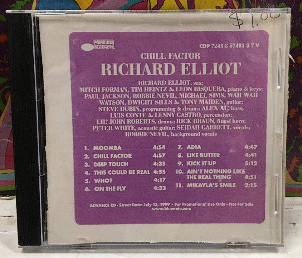 Richard Elliot Chill Factor Promo CD