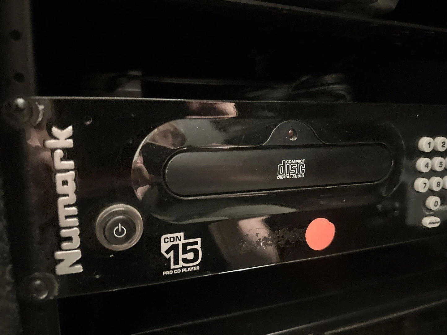 Numark CDN15 Rack Mount CD Player DJ Music Gear Stackable Black