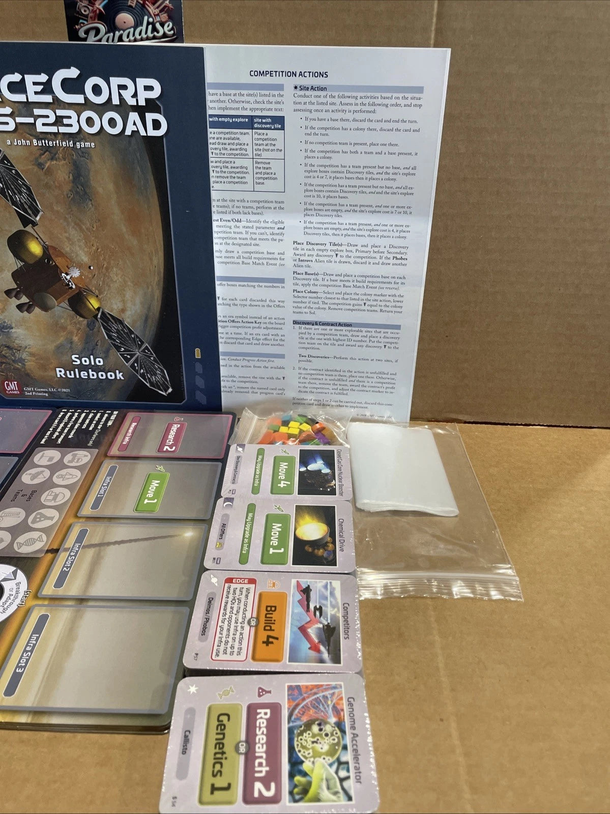 GMT Games SpaceCorp 2025-2300AD 2nd Printing + SpaceCorp Ventures Expansion