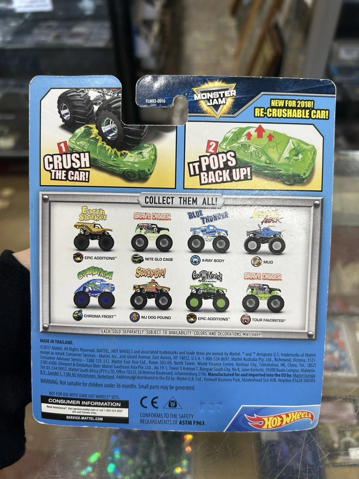 2017 Hot Wheels Monster Jam Gas Monkey Garage 2/15 Epic Additions HM1-6