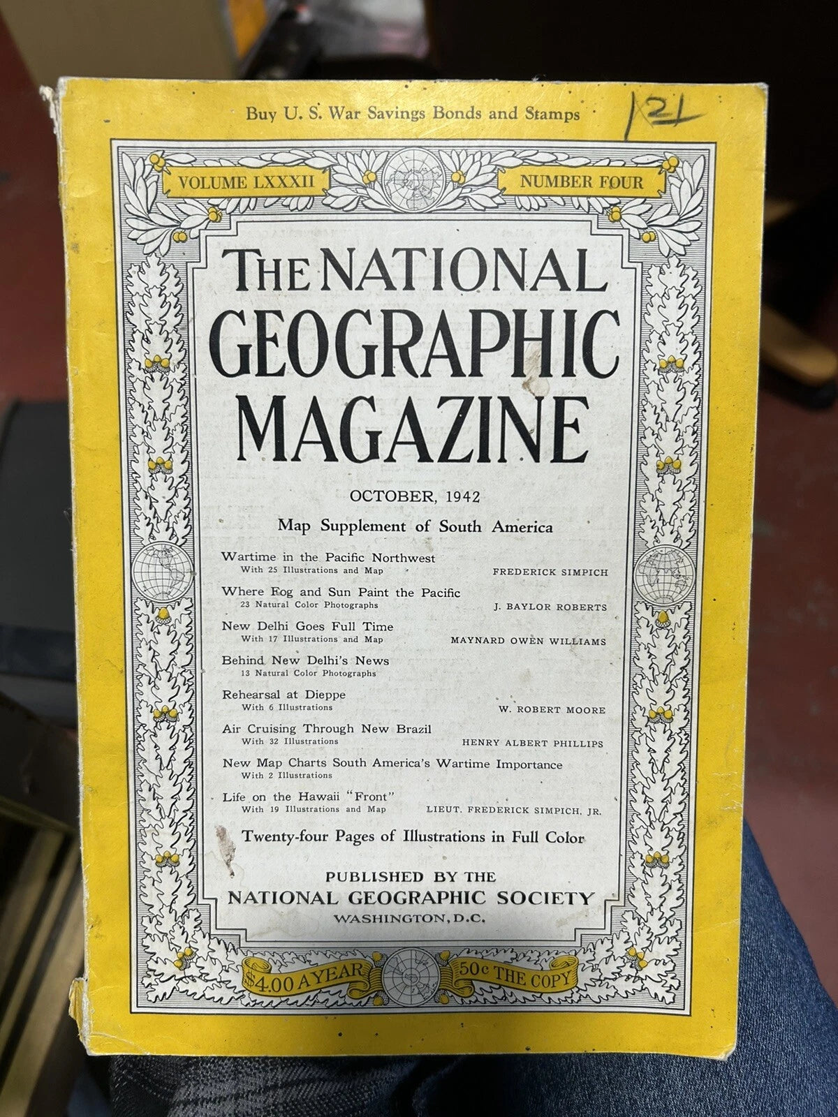 Vintage Oct 1942 National Geographic Vol LXXXII No 4