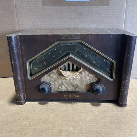 Zenith 6D029 AM Radio For Parts/Repair Vintage Rare Does Power On As Is