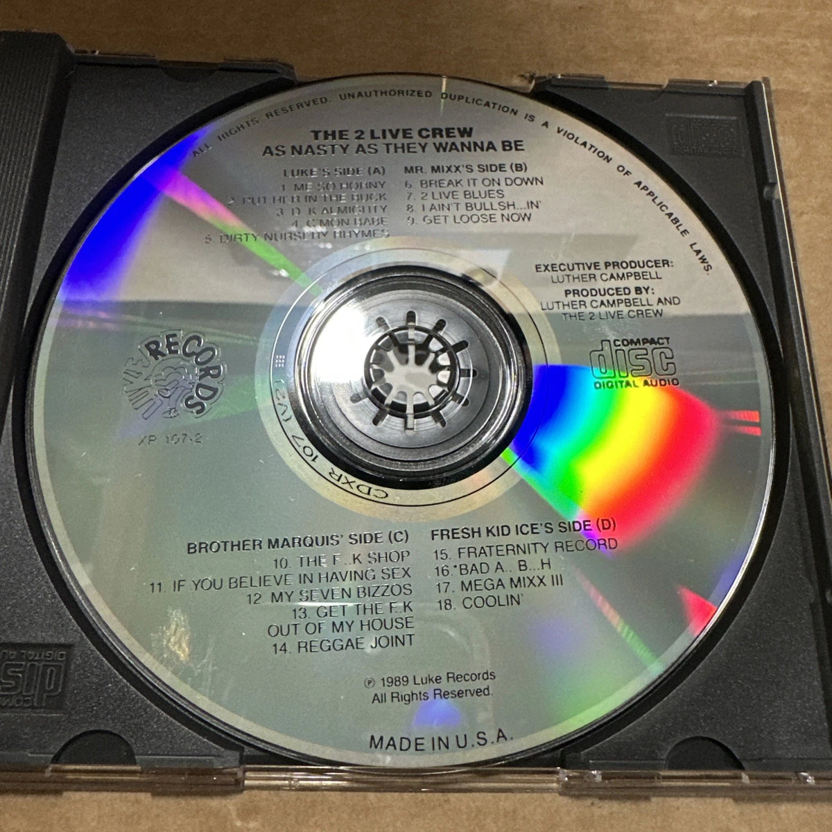 2 LIVE CREW - As Nasty As They Wanna Be - CD NM