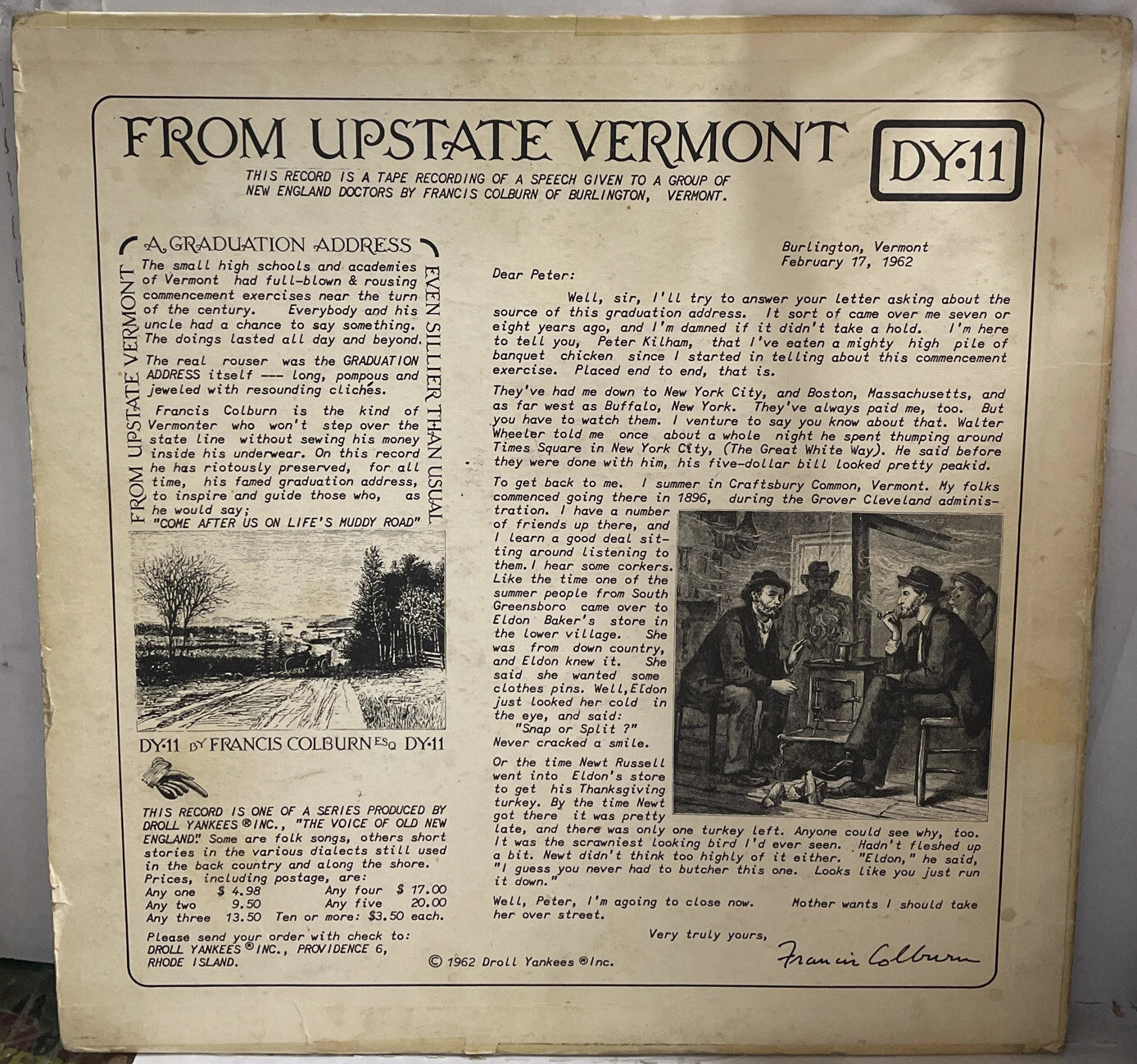 Francis Colburn Esq. A Graduation Address Record DY-11