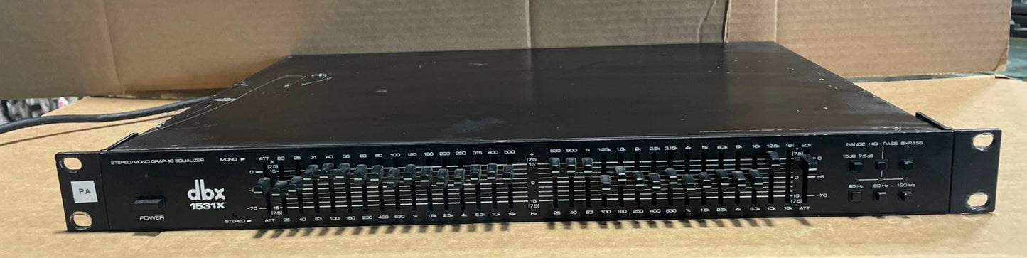 DBX 1531X, Stereo/Mono Graphic Equalizer, Eq, Vintage Rack