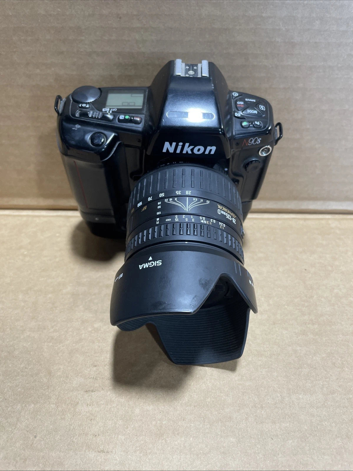 Nikon N90s 35mm SLR Film Camera Black Body Only W Sigma 28-135 mmD Lens