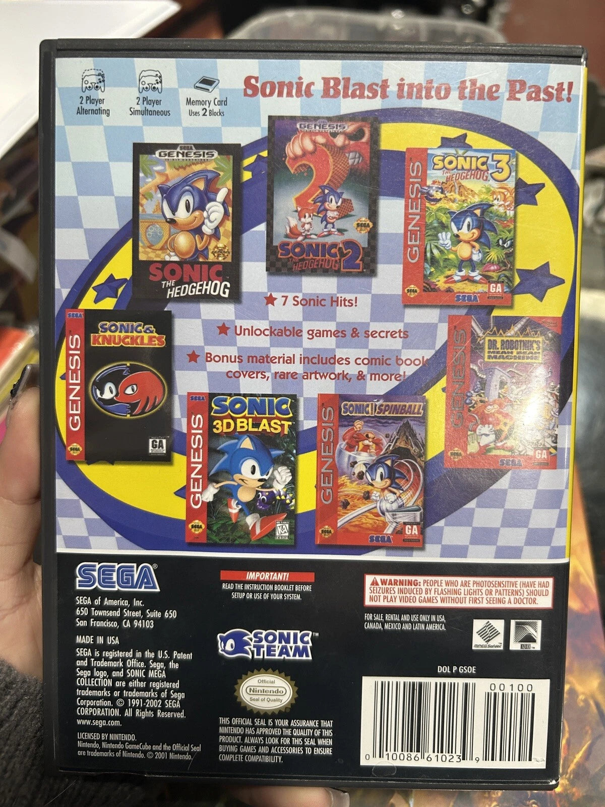 Sonic Mega Collection (Nintendo GameCube, 2002)