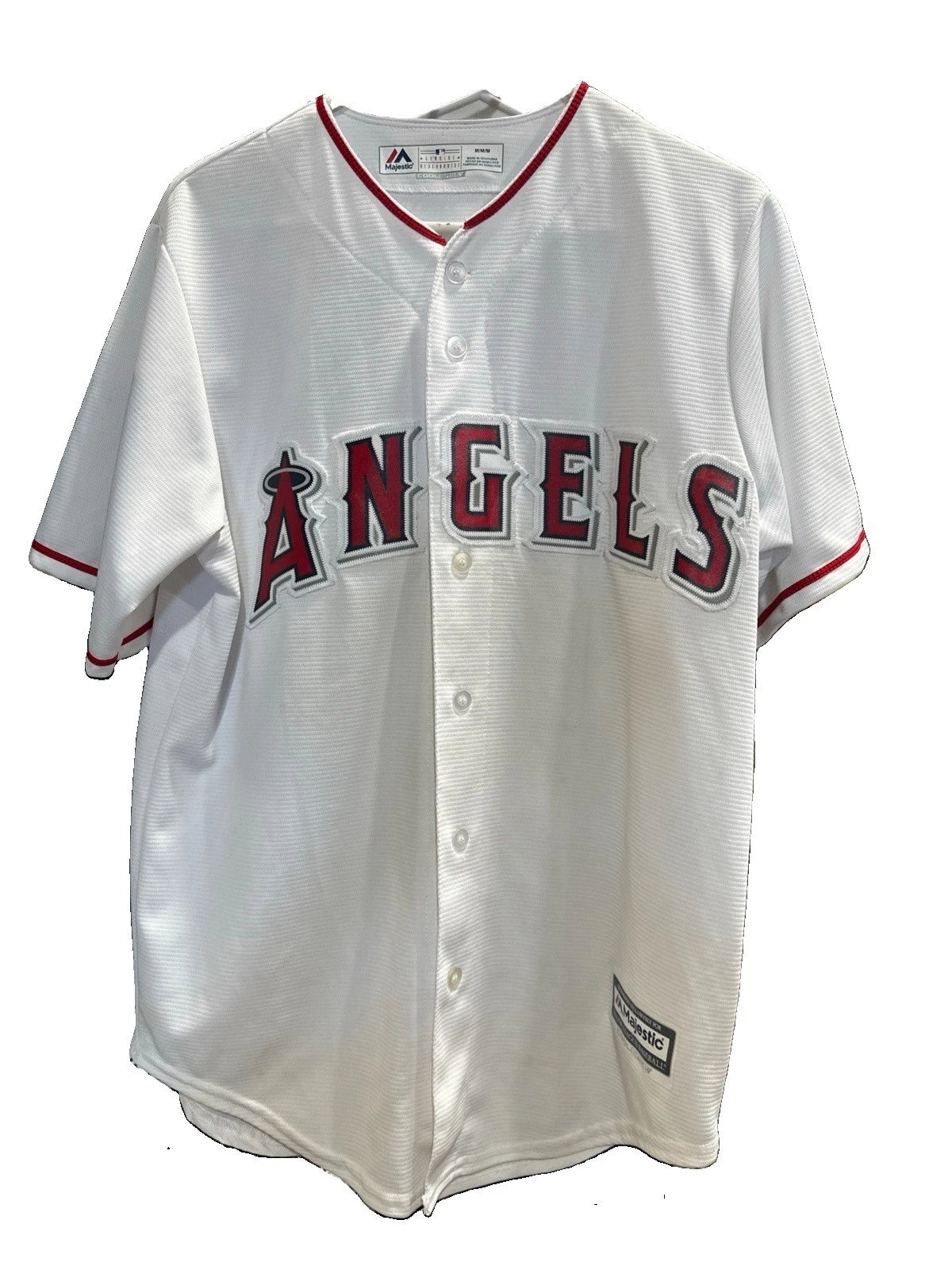Majestic Los Angeles Angels Mike Trout #27 MLB Cool Base Jersey White Size M