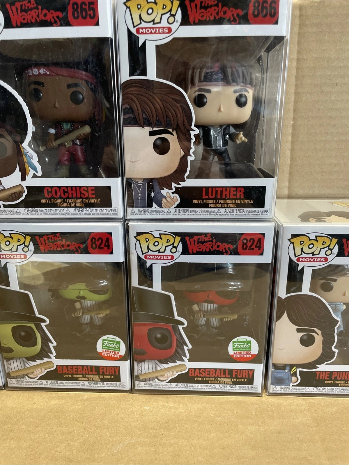 Funko Pop! The Warriors Movie Complete Set Lot Of 7 W Protectors & Case