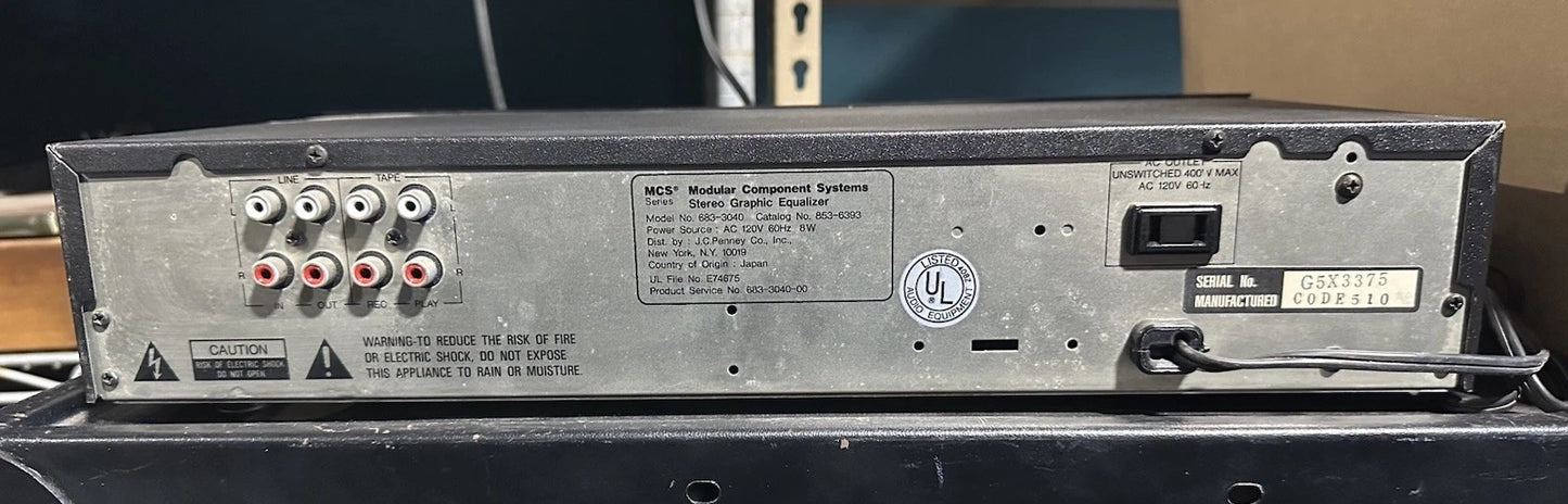 VTG MCS Series 3040 Stereo Graphic Equilizer