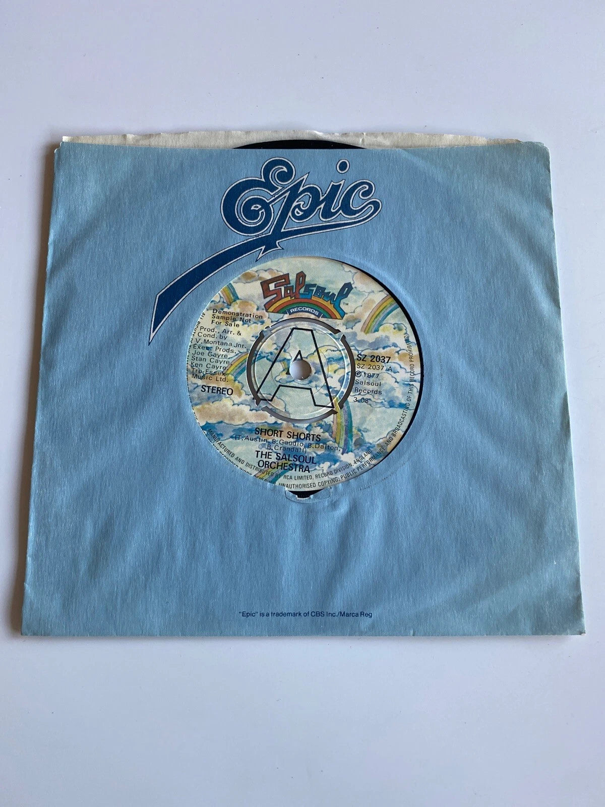 UK Vtg The Salsoul Orchestra, Short Shorts - 1977 promo - 7 inch vinyl A1/B1