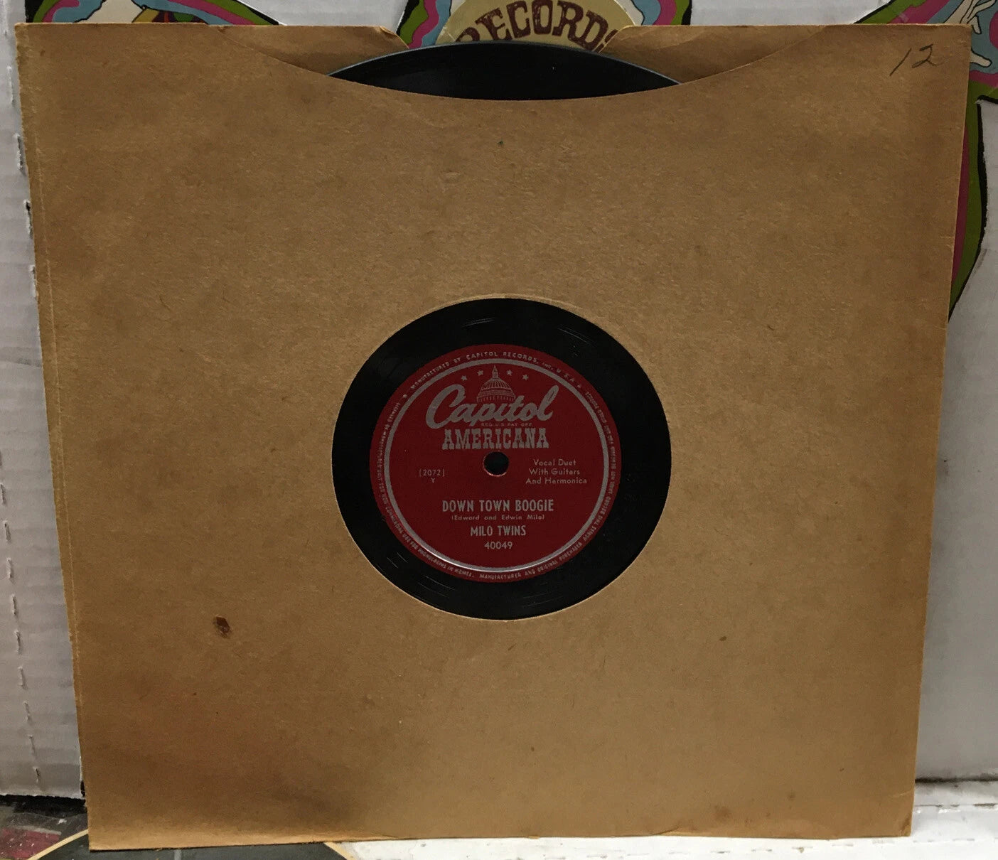 Milo Twins Down Town Boogie 10” Record 40049