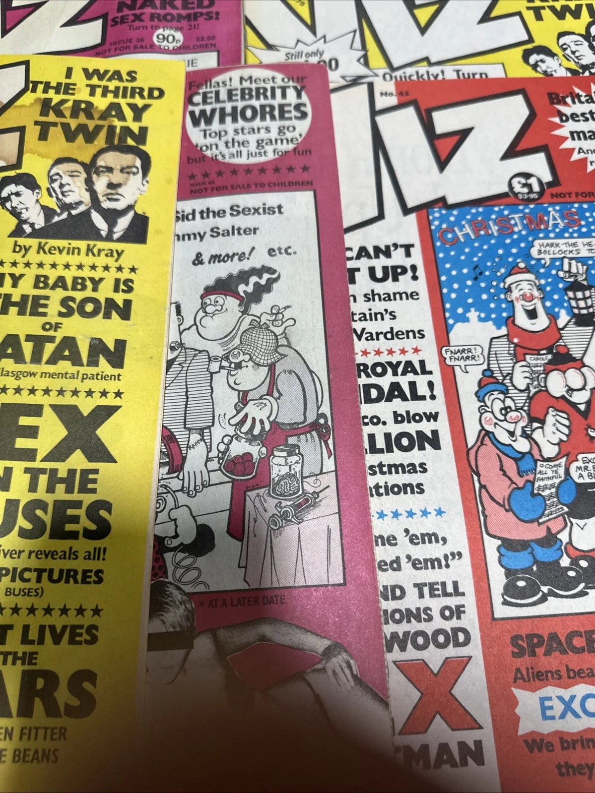 💥 Viz ( 1973 ) Lot of 15 British UK Tabloid Magazines Underground Comix 💥
