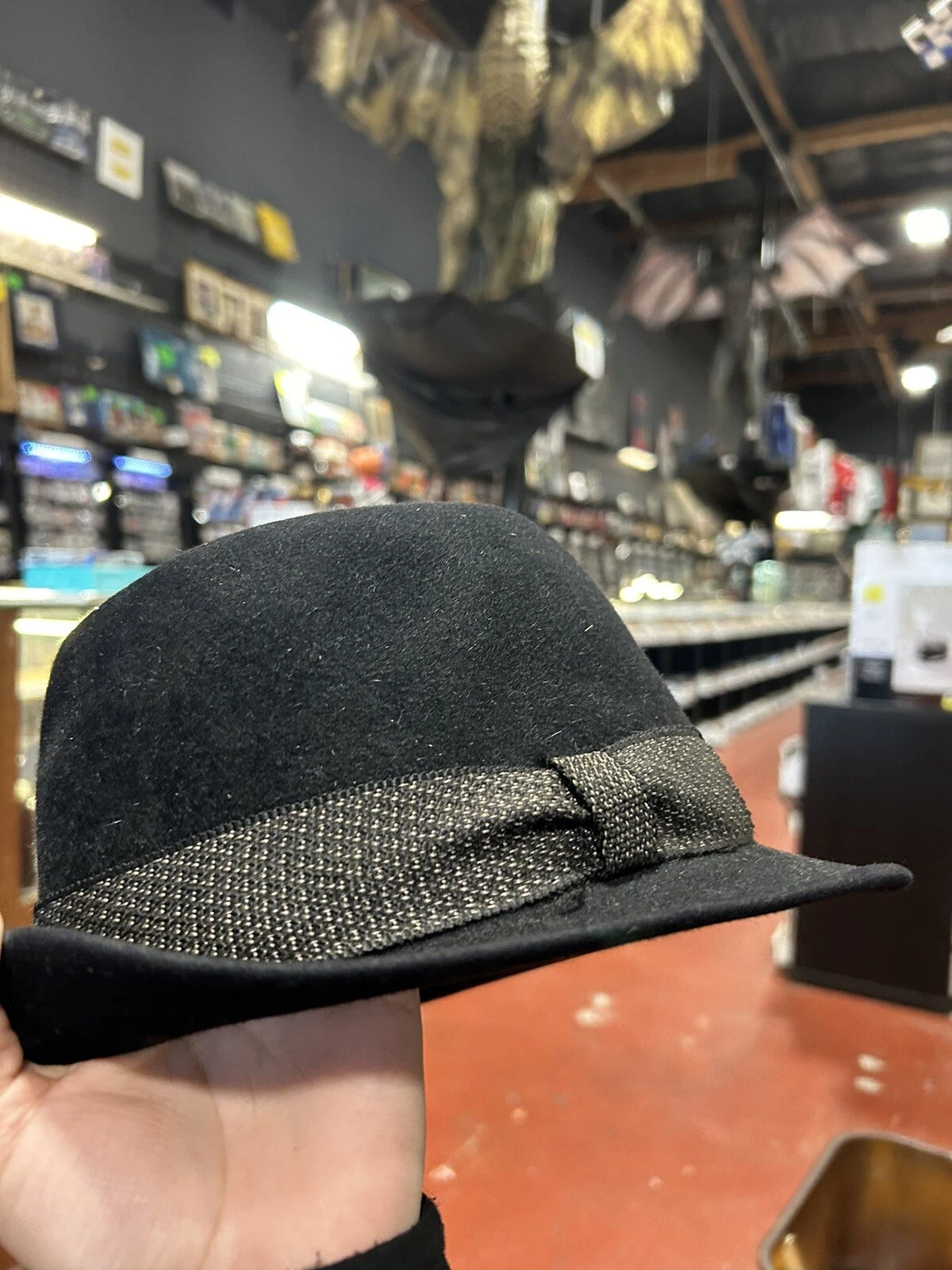 Vintage Mallory Black Fedora Men's Hat