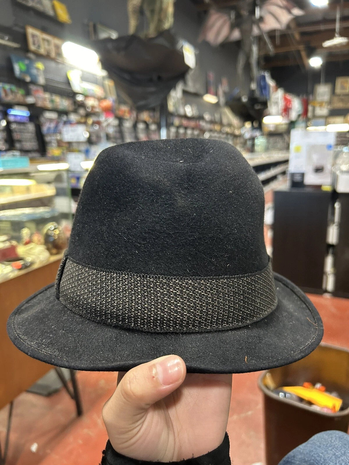 Vintage Mallory Black Fedora Men's Hat