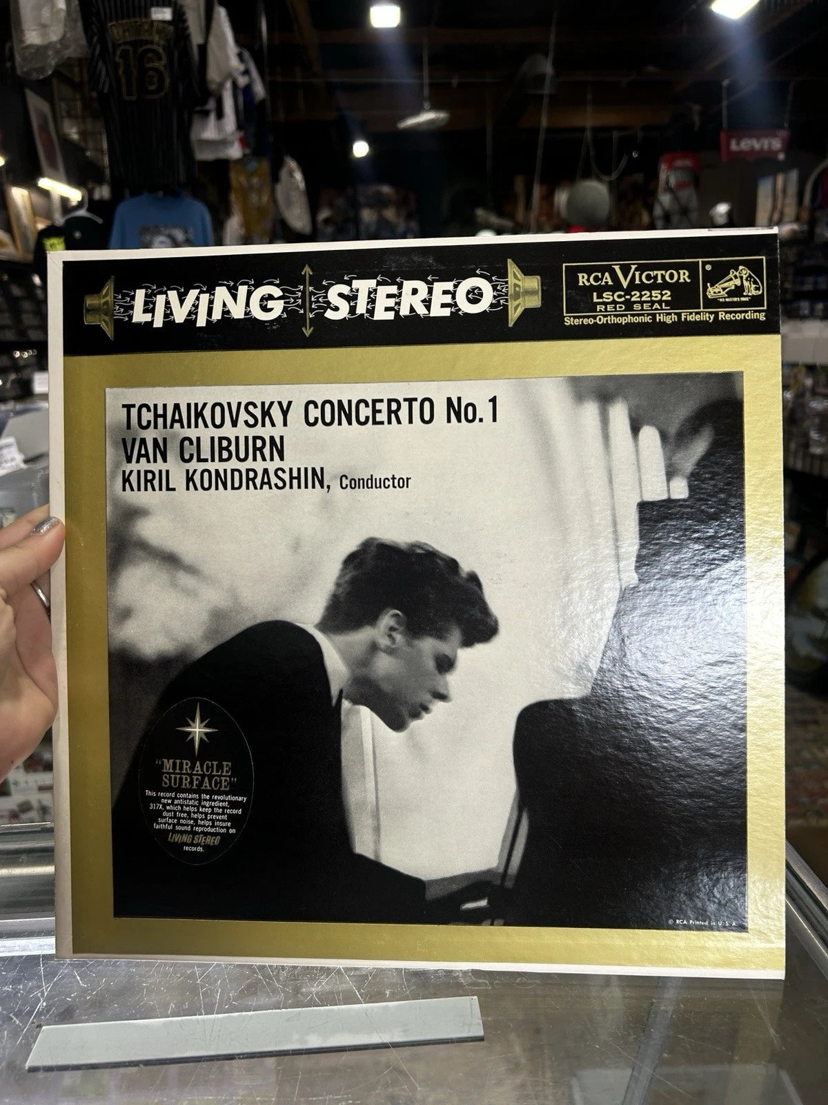 RCA LSC-2252 VAN CLIBURN TCHAIKOVSKY PIANO CTO #1 12S 15S 1958 VG++ TO NM