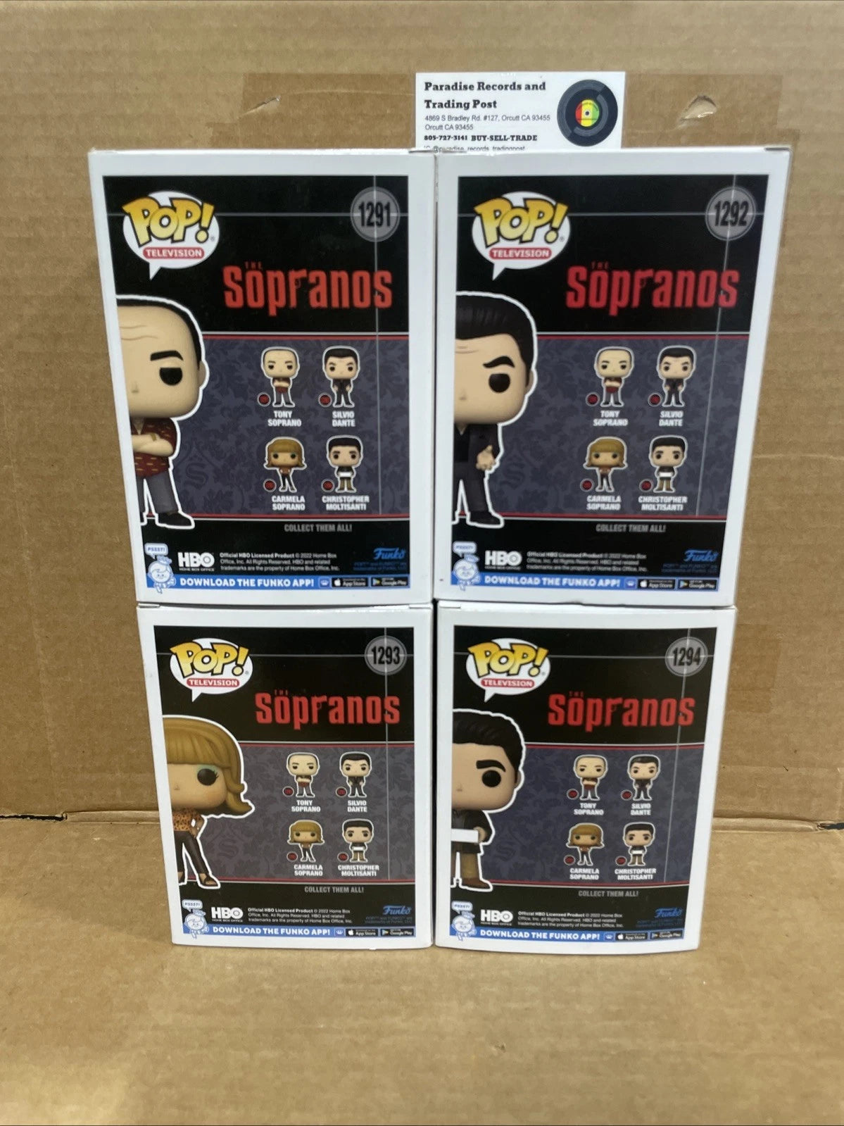 Funko Pop! Television The Sopranos Vinyl Figure Lot of 4 #1291-1294
