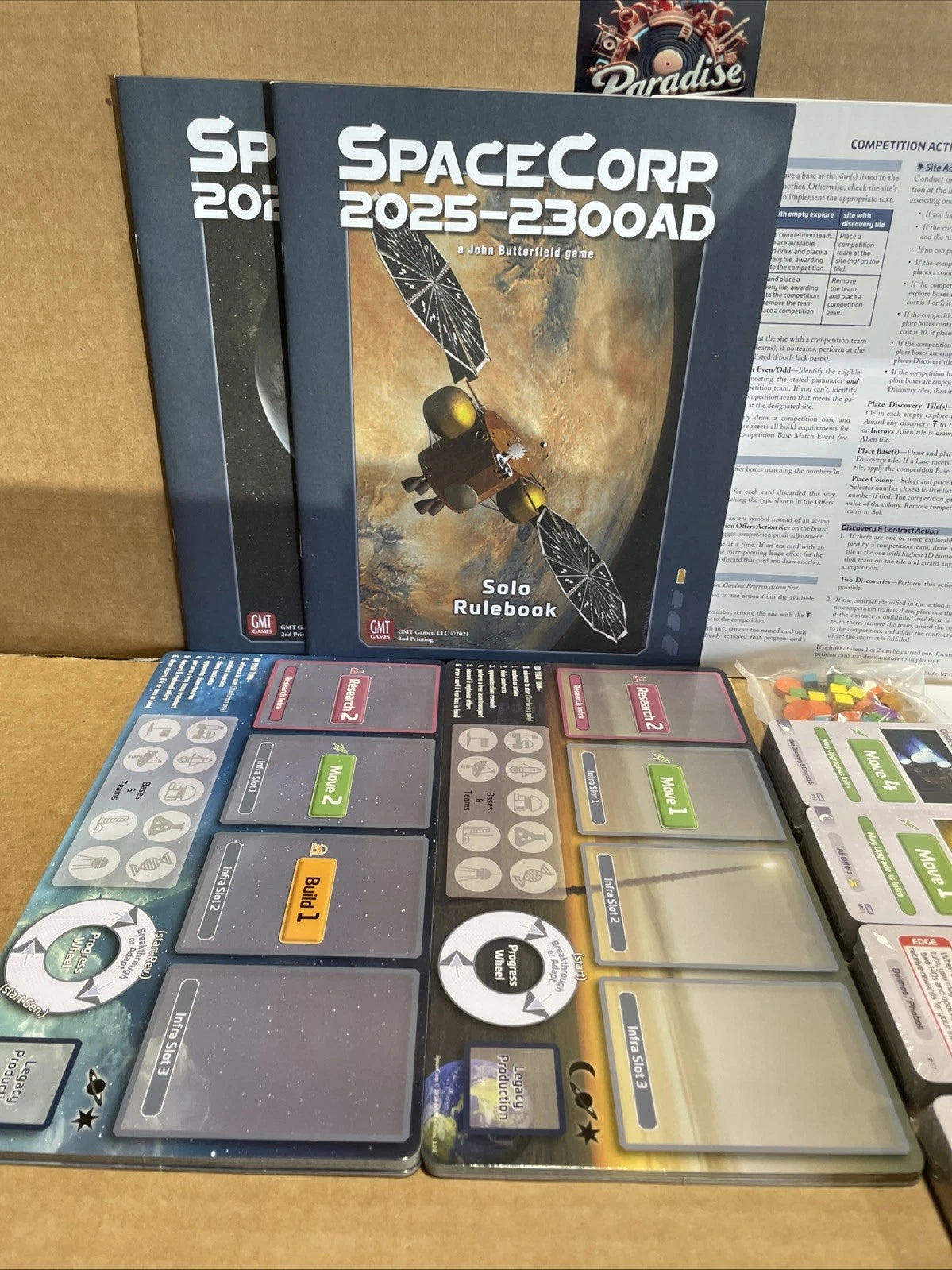 GMT Games SpaceCorp 2025-2300AD 2nd Printing + SpaceCorp Ventures Expansion